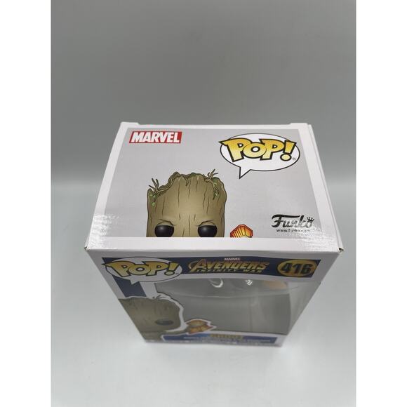 Funko Pop Marvel Avengers Infinity War - Groot w/ Stormbreaker Vinyl Figure 416 - Picture 3 of 7